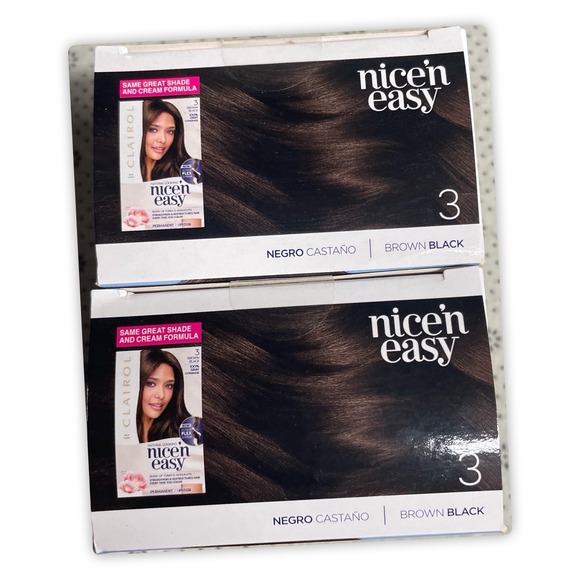 Clairol Nice'n Easy Permanent Hair Color, 3 Brown Black, Pack Of 2 - Picture 4 of 5